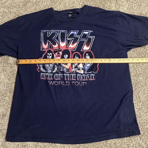 2019 Kiss End of the Road World Tour Concert T Shirt XXL Black Souvenir Dates - Picture 4 of 7